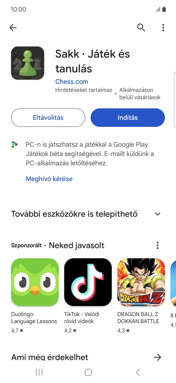 A befejezéshez, és ahhoz, hogy visszatérhess a főképernyőhöz, nyomd meg a főgombot.