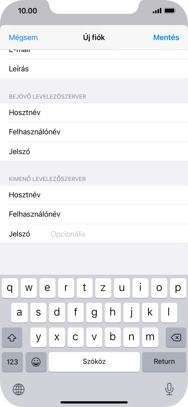 Kattints a Jelszó mezőre, és írd be az e-mail-fiókodhoz tartozó jelszót.