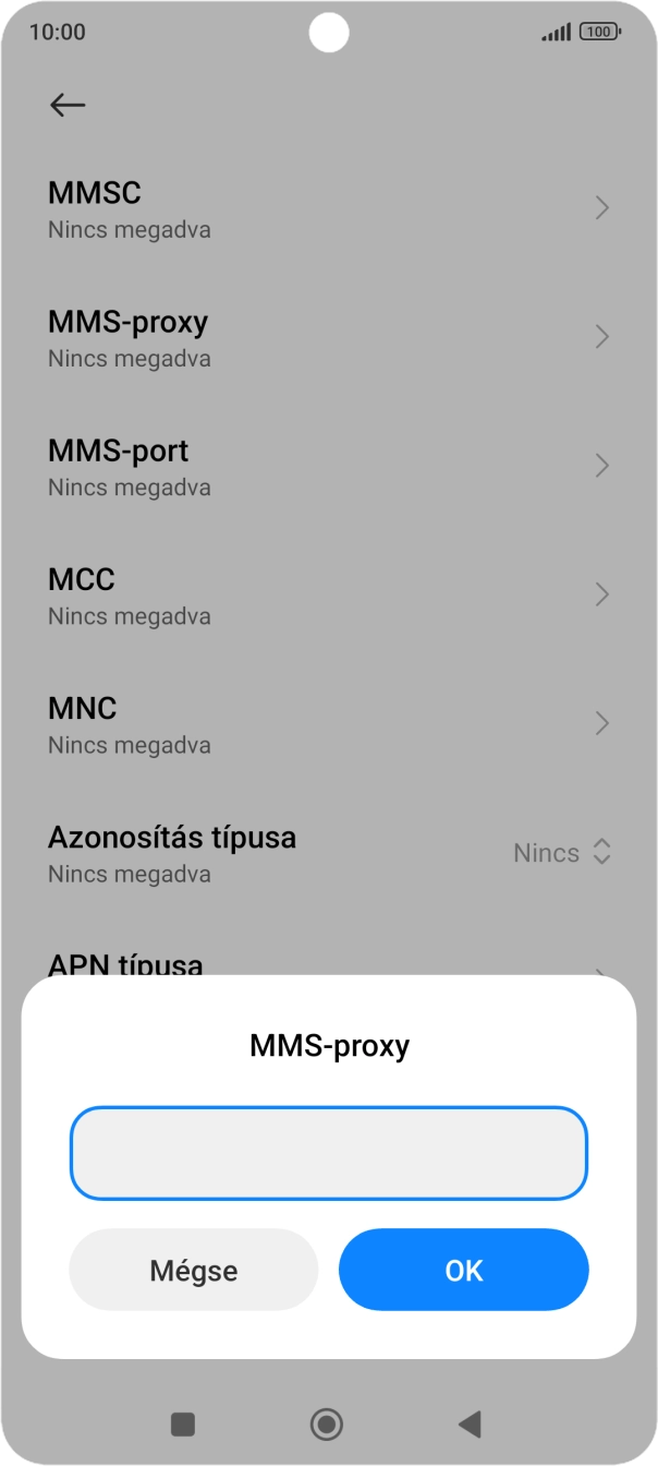 Írd be azt, hogy 80.244.097.002, és válaszd az OK lehetőséget.