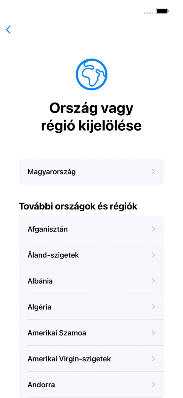 Válaszd ki a kívánt országot vagy régiót.