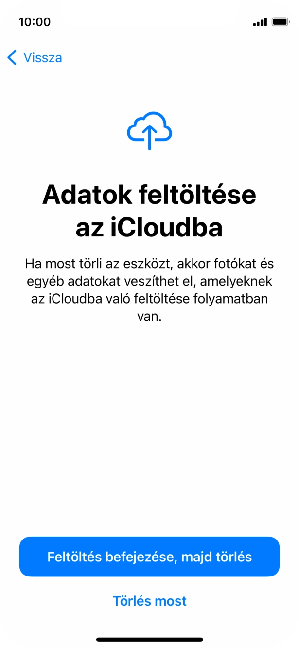 Válaszd a Törlés most lehetőséget. Válaszd a Törlés most lehetőséget.