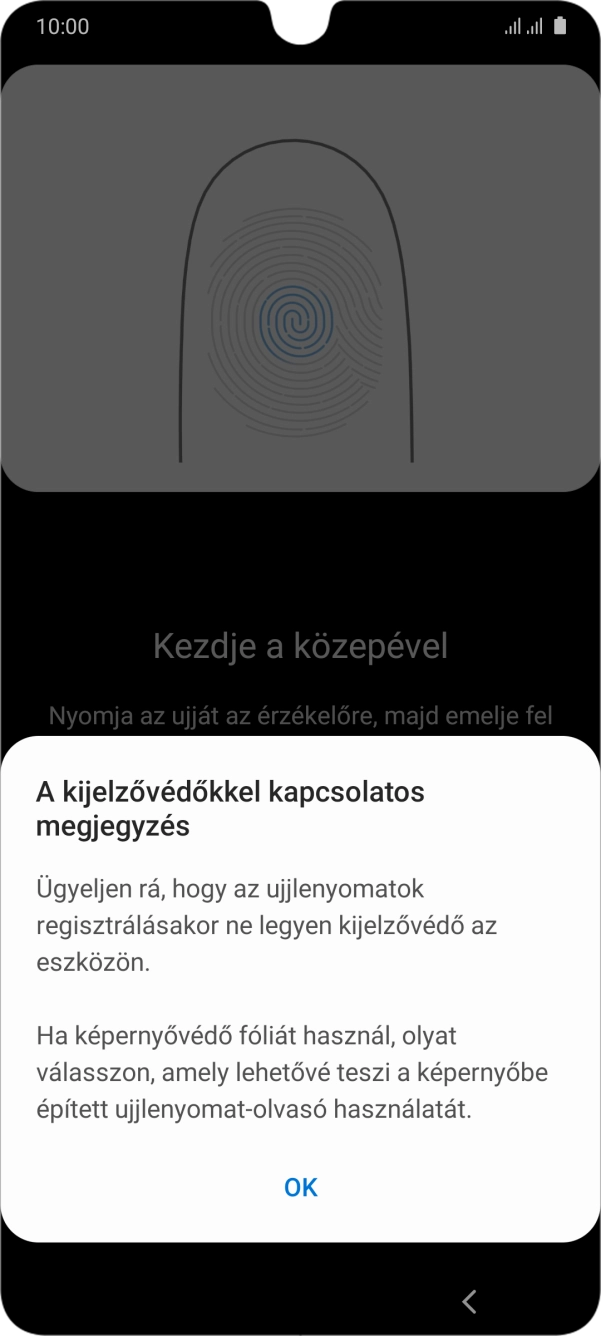Válaszd az OK lehetőséget. Válaszd az OK lehetőséget.