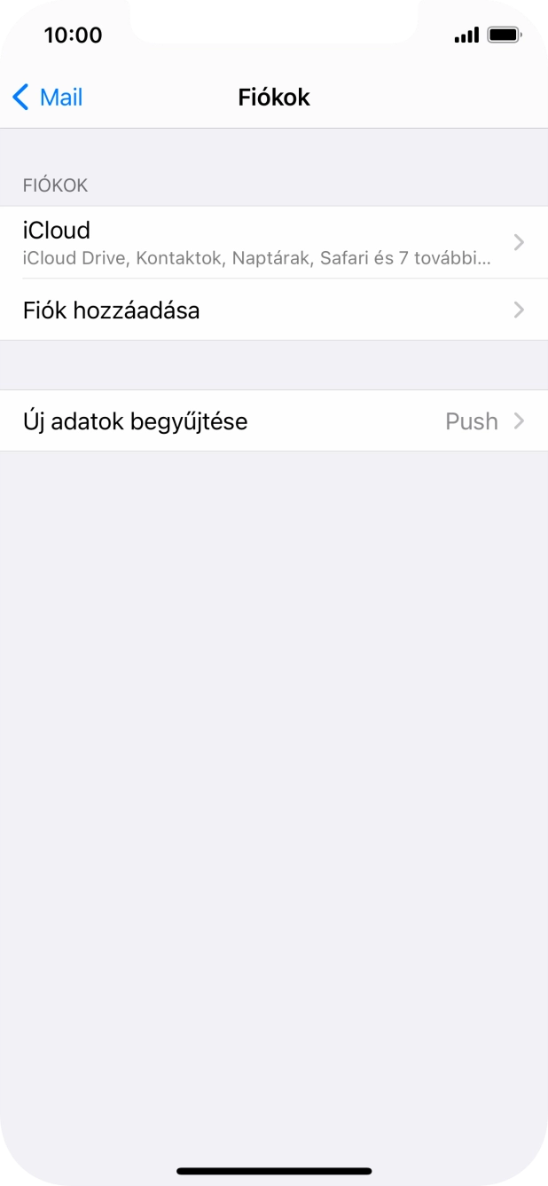 Válaszd a Fiók hozzáadása lehetőséget.