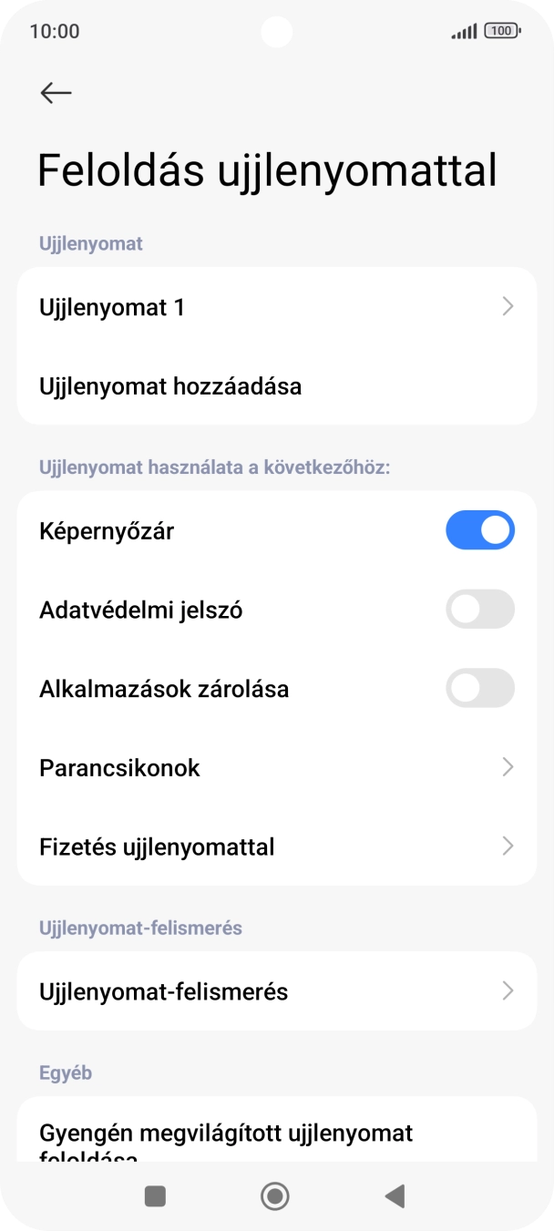 Kattints a kívánt beállítások melletti csúszkákra a funkciók be- vagy kikapcsolásához.