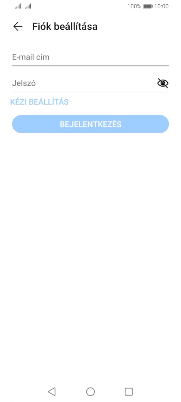 Kattints az E-mail cím mezőre, és írd be az e-mail címedet.