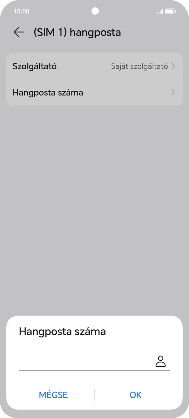 Írd be azt, hogy +36709090999, és válaszd az OK lehetőséget.