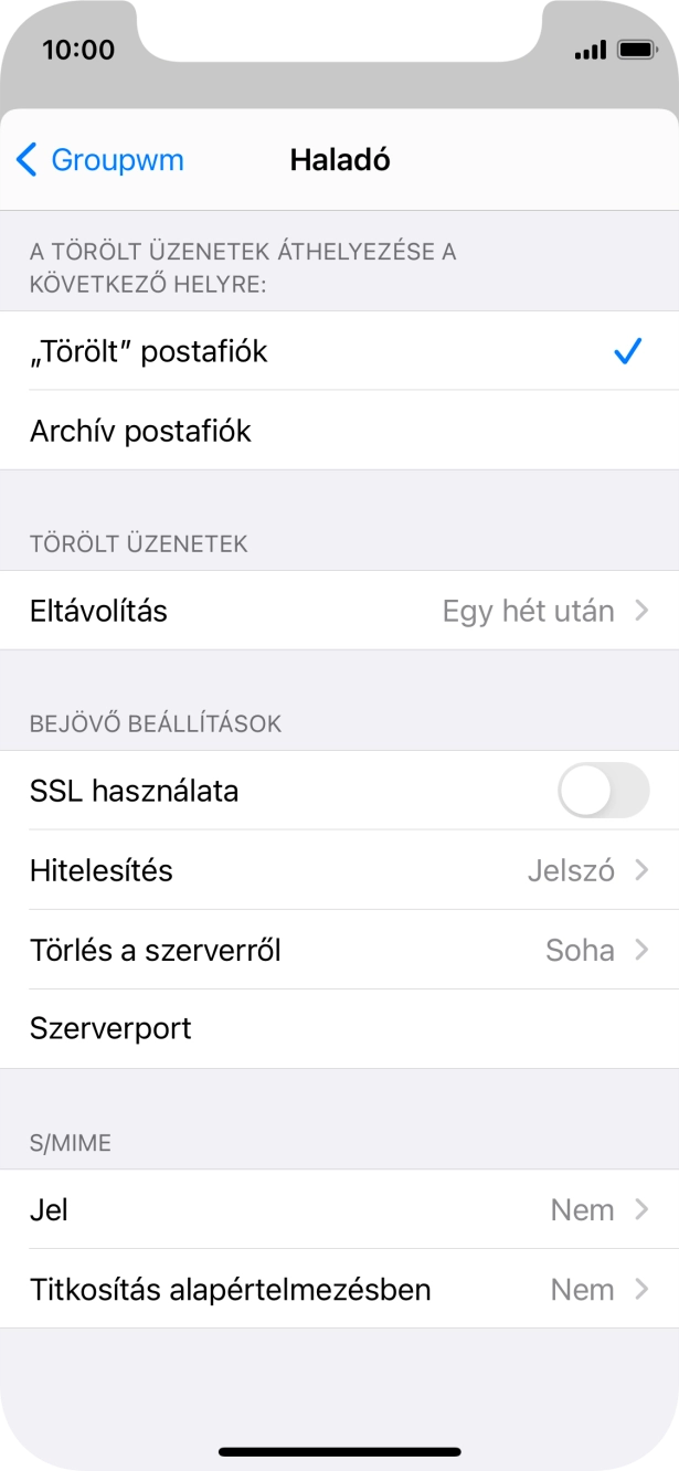 Válaszd a Hitelesítés lehetőséget.
