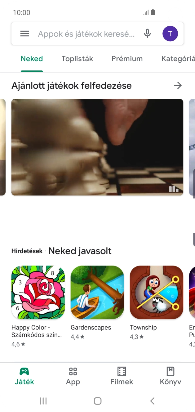 Kattints a keresés mezőre.