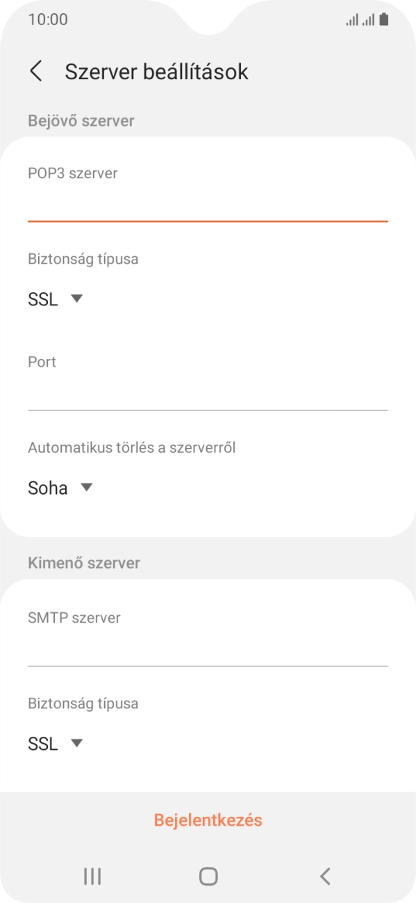 Nyisd le az „Biztonság típusa” alatt legördülő menüt.