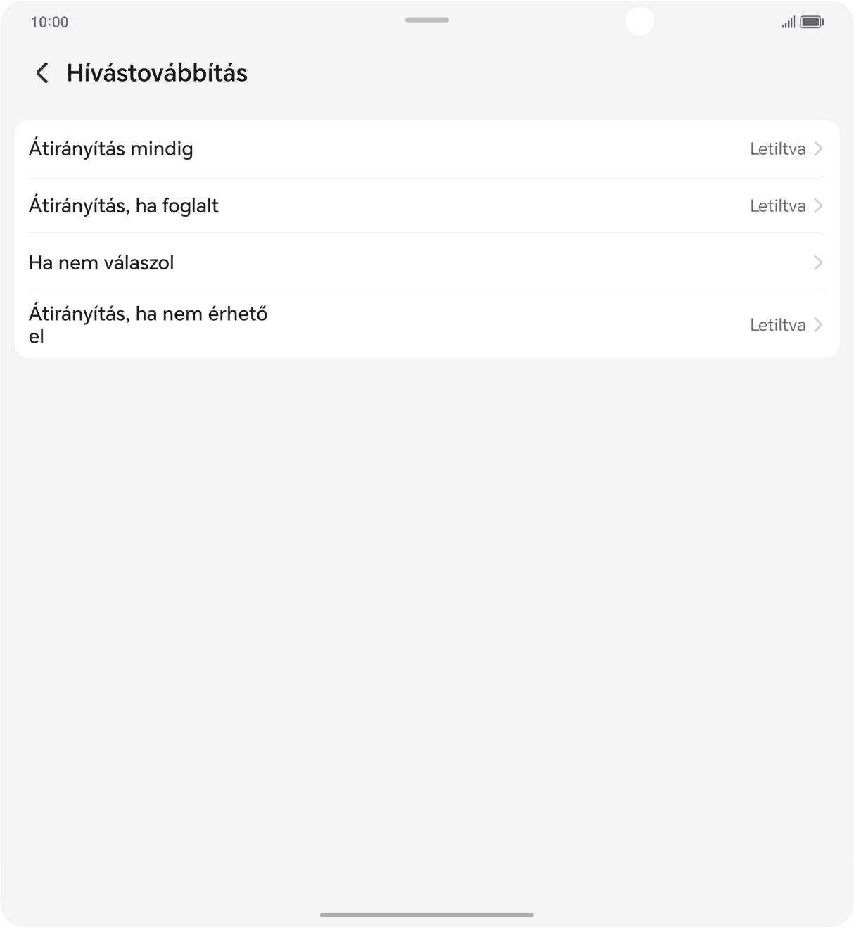 Húzd az ujjad felfelé a kijelző aljáról, hogy visszatérj a kezdőképernyőhöz.
