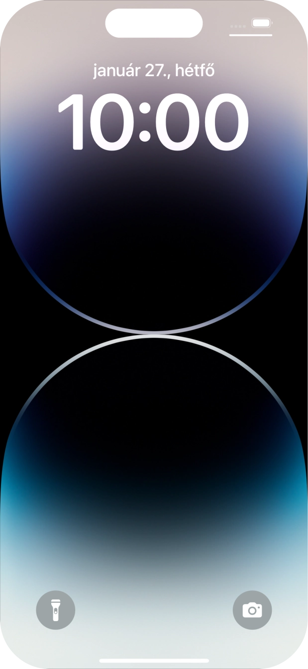 Húzd az ujjad felfelé a kijelző aljáról.