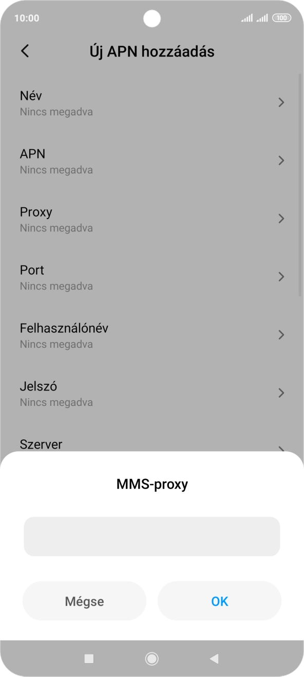 Írd be azt, hogy 80.244.097.002, és válaszd az OK lehetőséget.