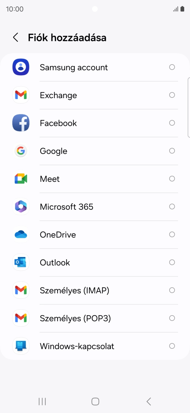 Válaszd a Google lehetőséget. Válaszd a Google lehetőséget.