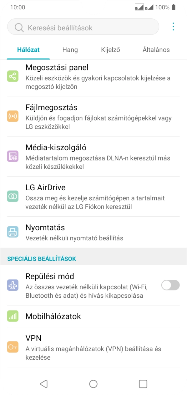 Válaszd a Mobilhálózatok lehetőséget. Válaszd a Mobilhálózatok lehetőséget.