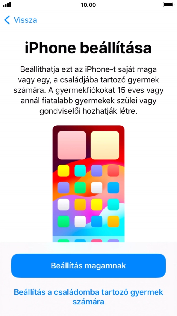 Válaszd a Beállítás magamnak lehetőséget.