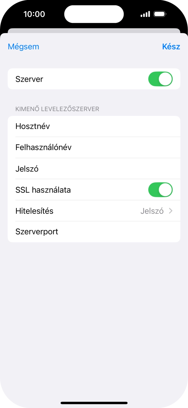 Válaszd a Hitelesítés lehetőséget.