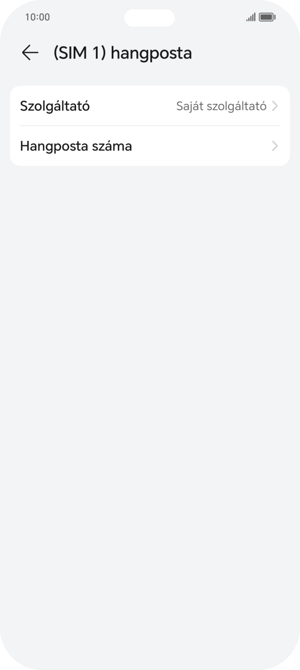 Válaszd a Hangposta száma lehetőséget.