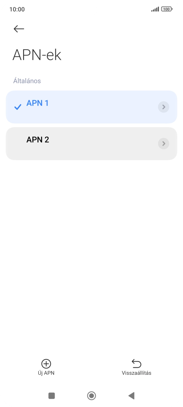 Kattints a kívánt adatkapcsolatra annak aktiválásához. Kattints a kívánt adatkapcsolatra annak aktiválásához.