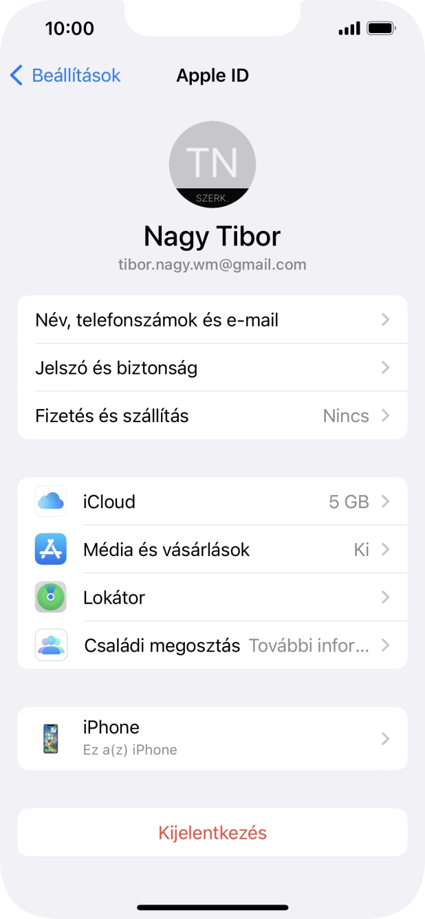 Húzd az ujjad felfelé a kijelző aljáról, hogy visszatérj a kezdőképernyőhöz.