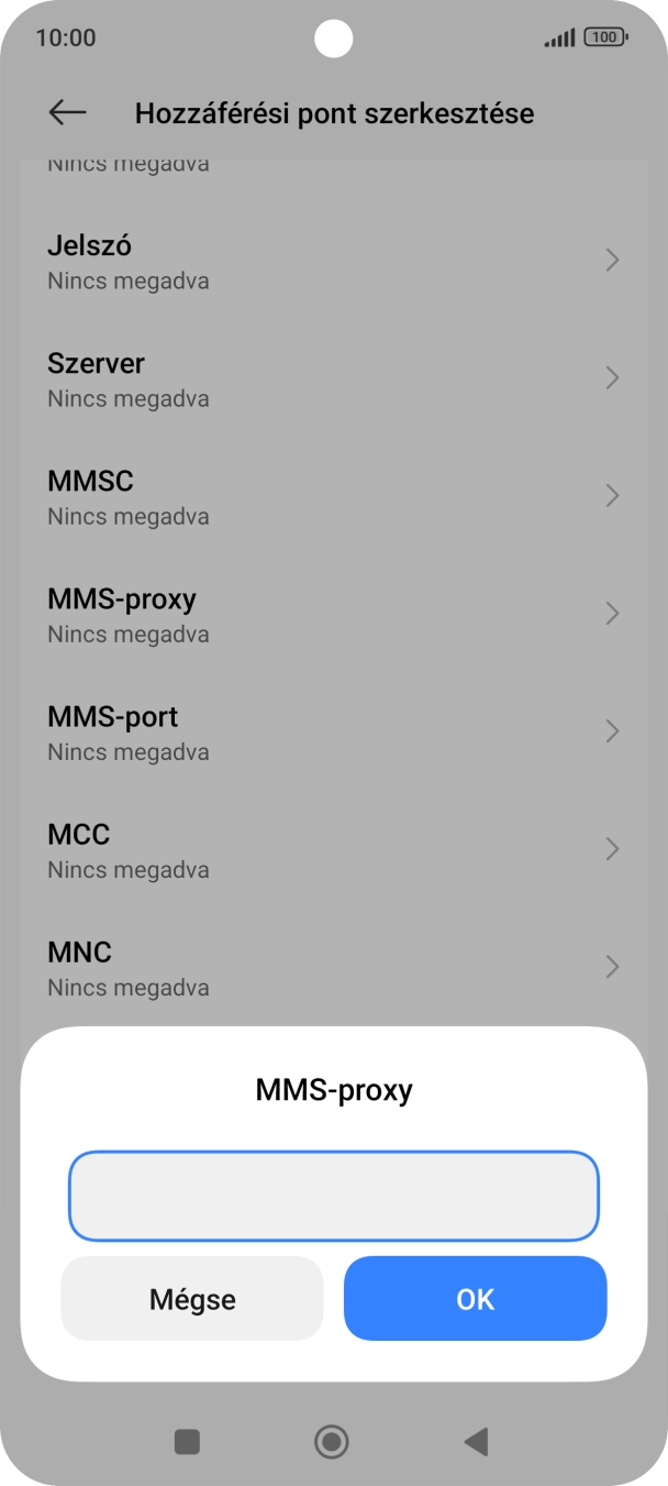 Írd be azt, hogy 80.244.097.002, és válaszd az OK lehetőséget.