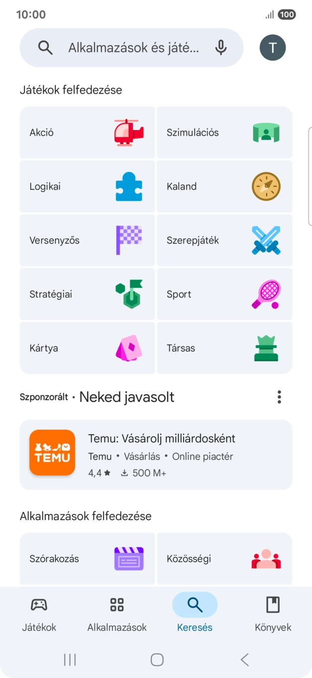 Kattints a keresés mezőre. Kattints a keresés mezőre.