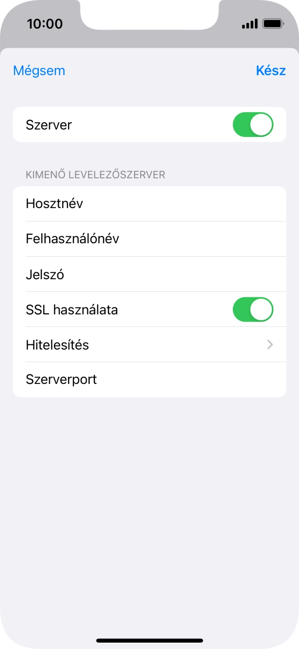Válaszd a Hitelesítés lehetőséget.