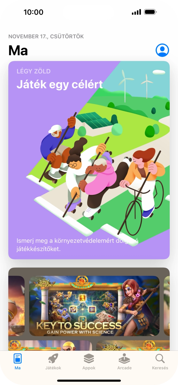 Válaszd a Keresés lehetőséget.