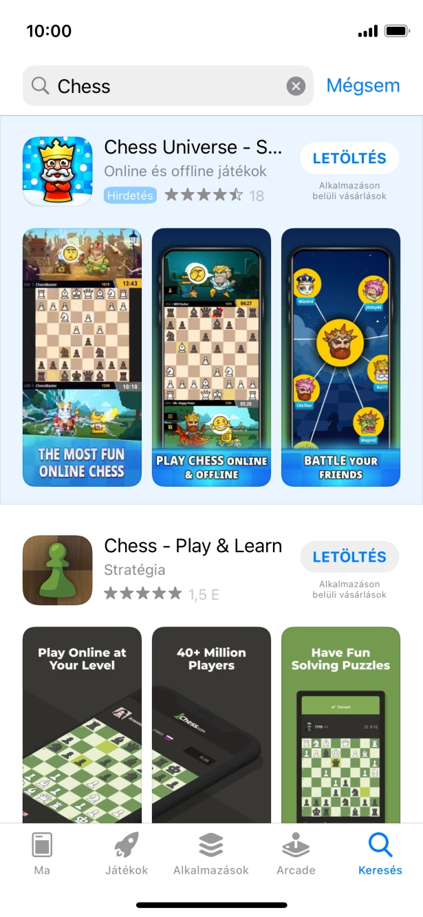 Kattints a kívánt alkalmazásra. Kattints a kívánt alkalmazásra.