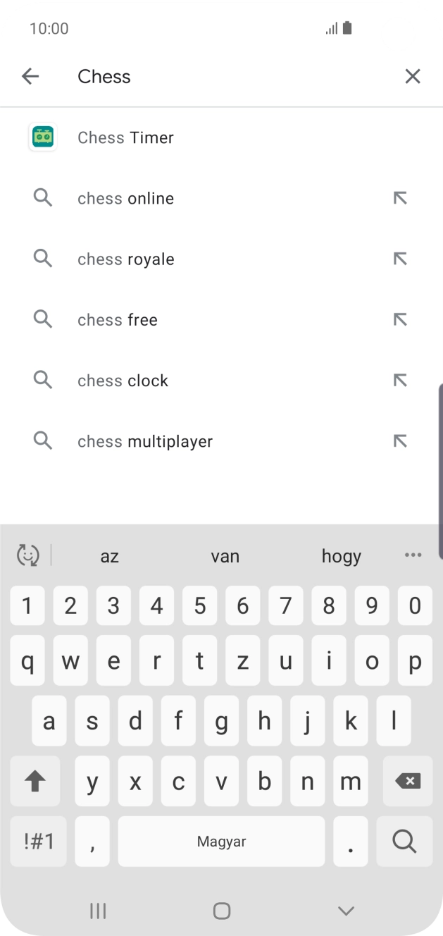 Írd be a keresett alkalmazás nevét vagy kategóriáját, és kattints a keresés ikonra.