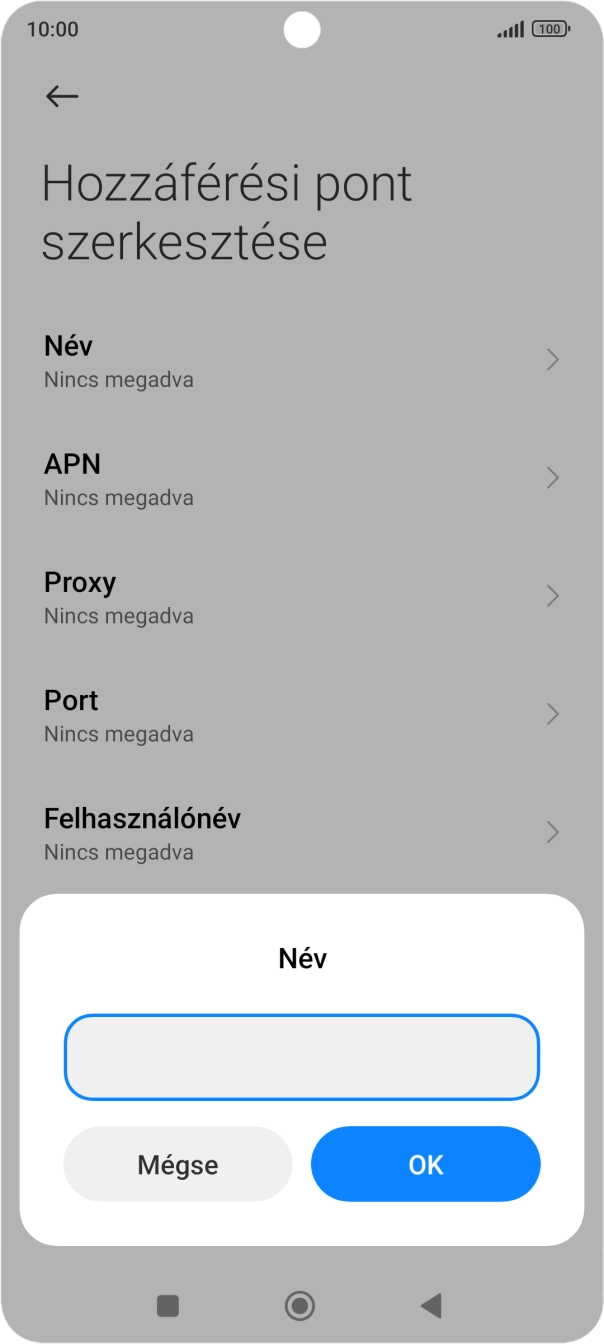Írd be azt, hogy One Internet, és válaszd az OK lehetőséget.