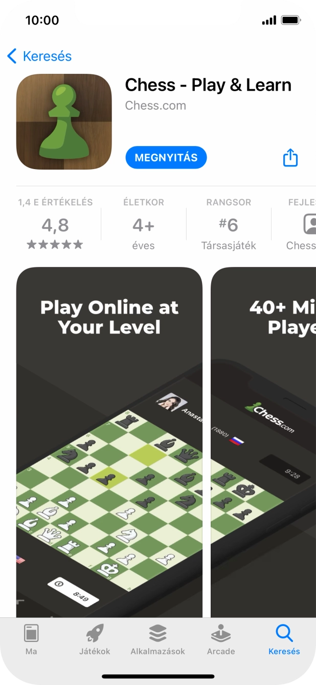 Húzd az ujjad felfelé a kijelző aljáról, hogy visszatérj a kezdőképernyőhöz.