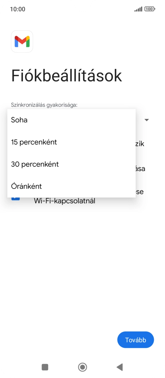 Válaszd ki a kívánt beállítást.