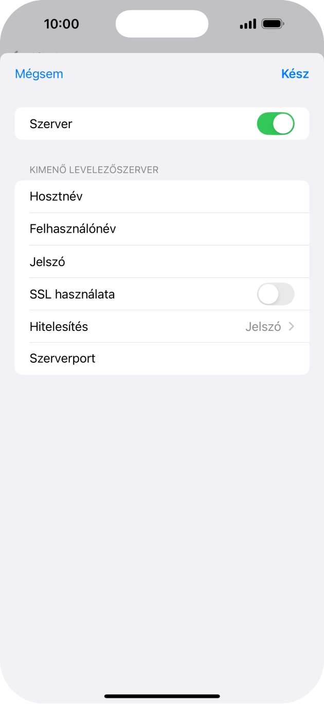 Kattints az „SSL használata” melletti csúszkára a funkció bekapcsolásához.