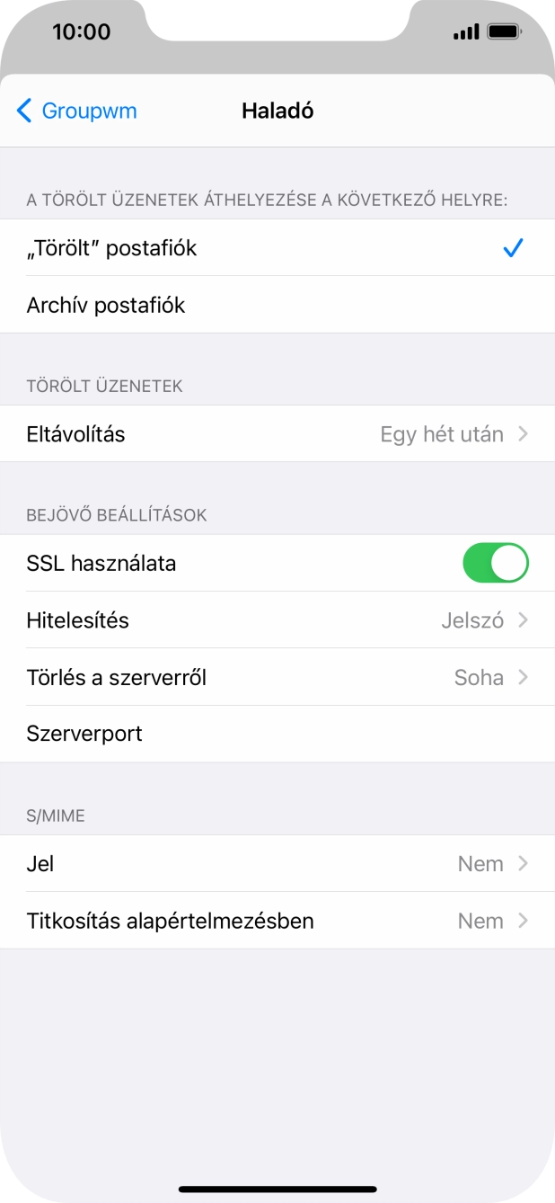 Válaszd a Hitelesítés lehetőséget.