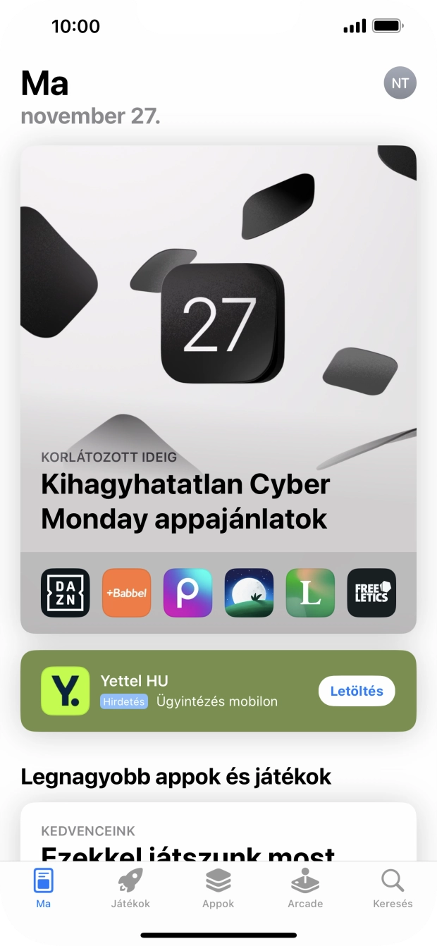 Válaszd a Keresés lehetőséget. Válaszd a Keresés lehetőséget.