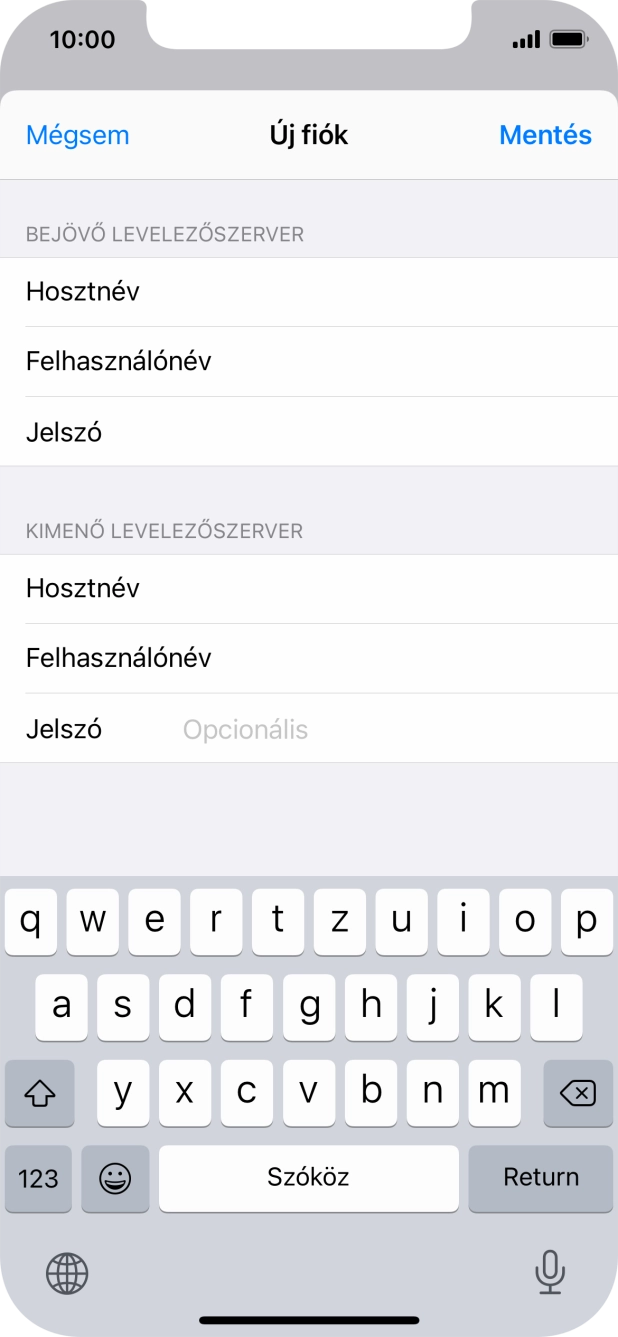 Kattints a Jelszó mezőre, és írd be az e-mail-fiókodhoz tartozó jelszót.