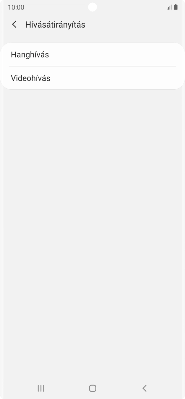 Válaszd a Hanghívás lehetőséget.