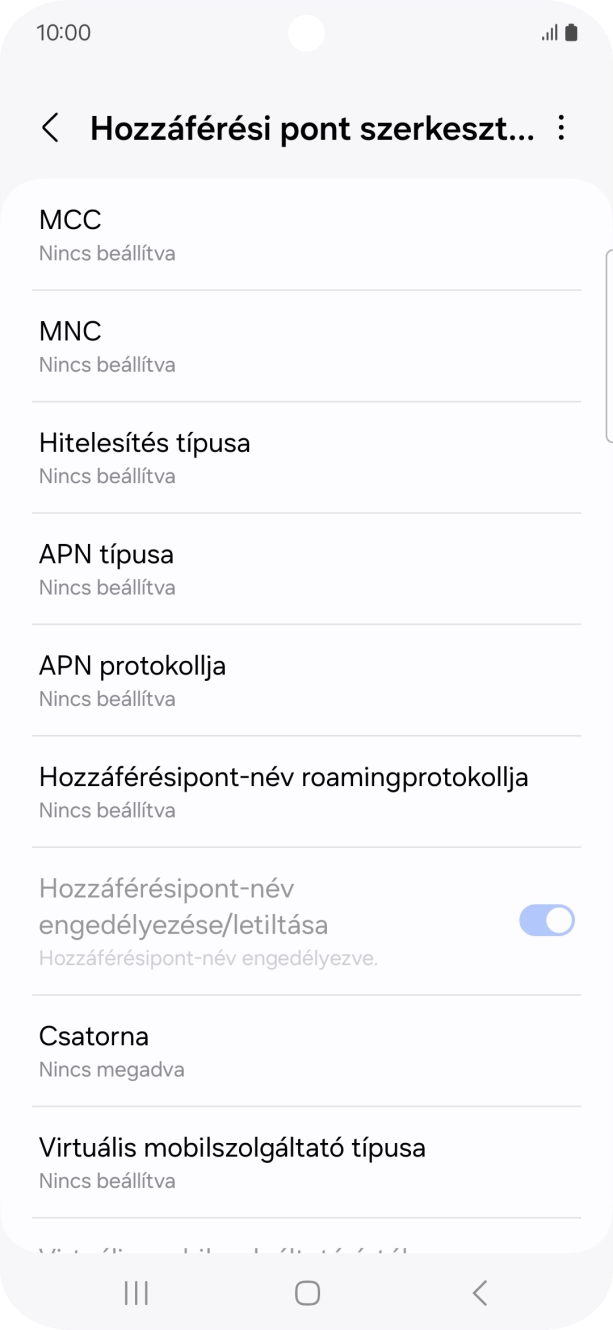 Válaszd az MCC lehetőséget.