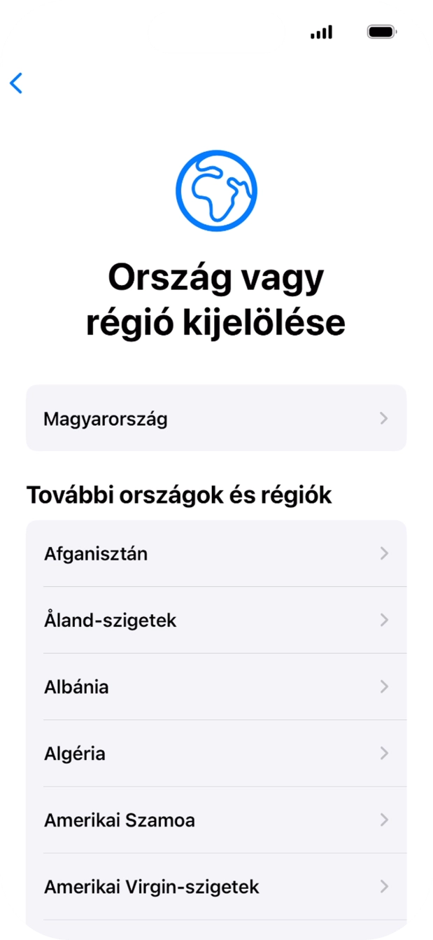 Válaszd ki a kívánt országot vagy régiót.