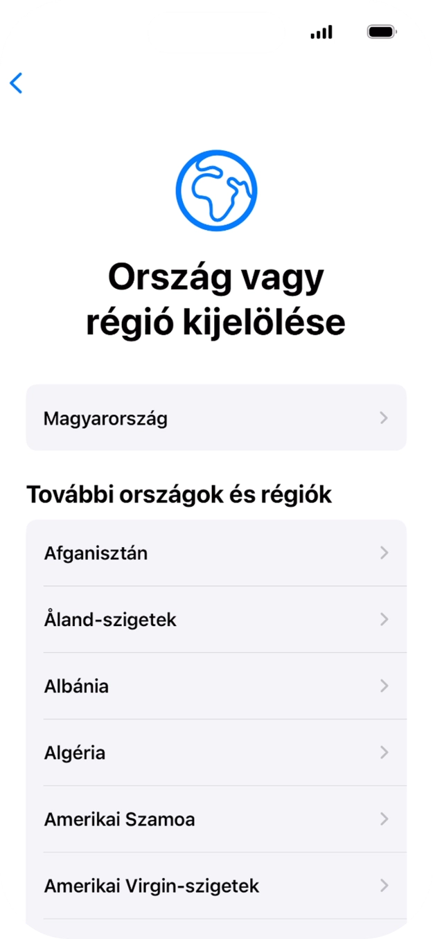 Válaszd ki a kívánt országot vagy régiót.