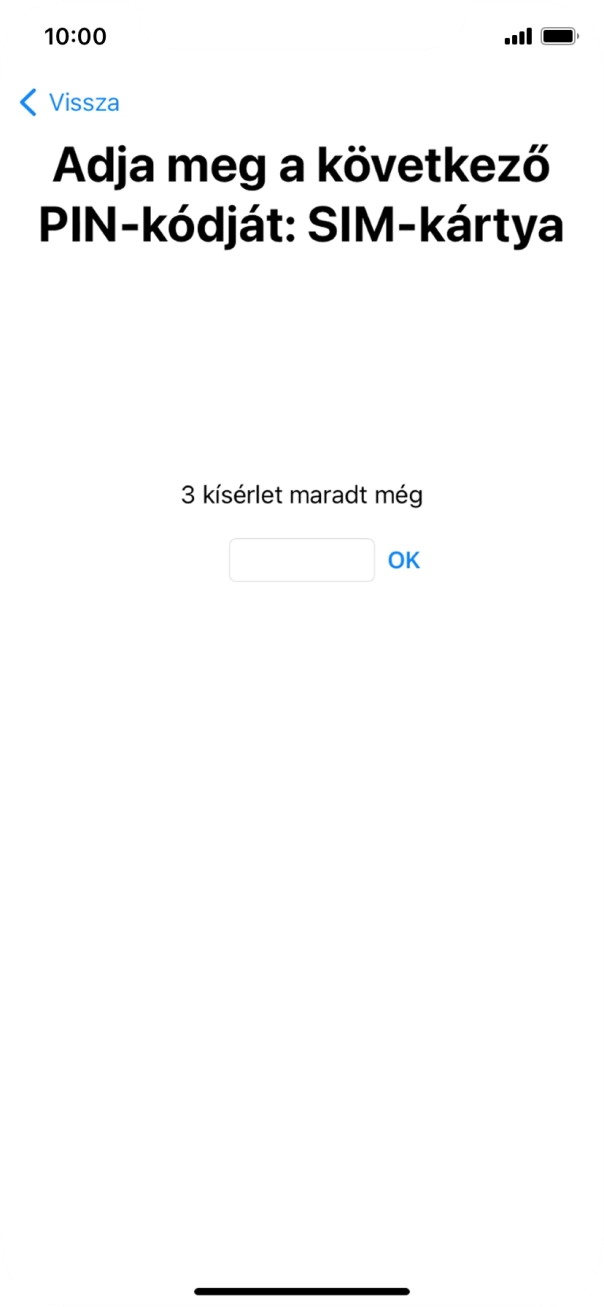 Amennyiben a SIM-kártyád zárolva van, írd be a PIN-kódodat, és válaszd az OK lehetőséget.