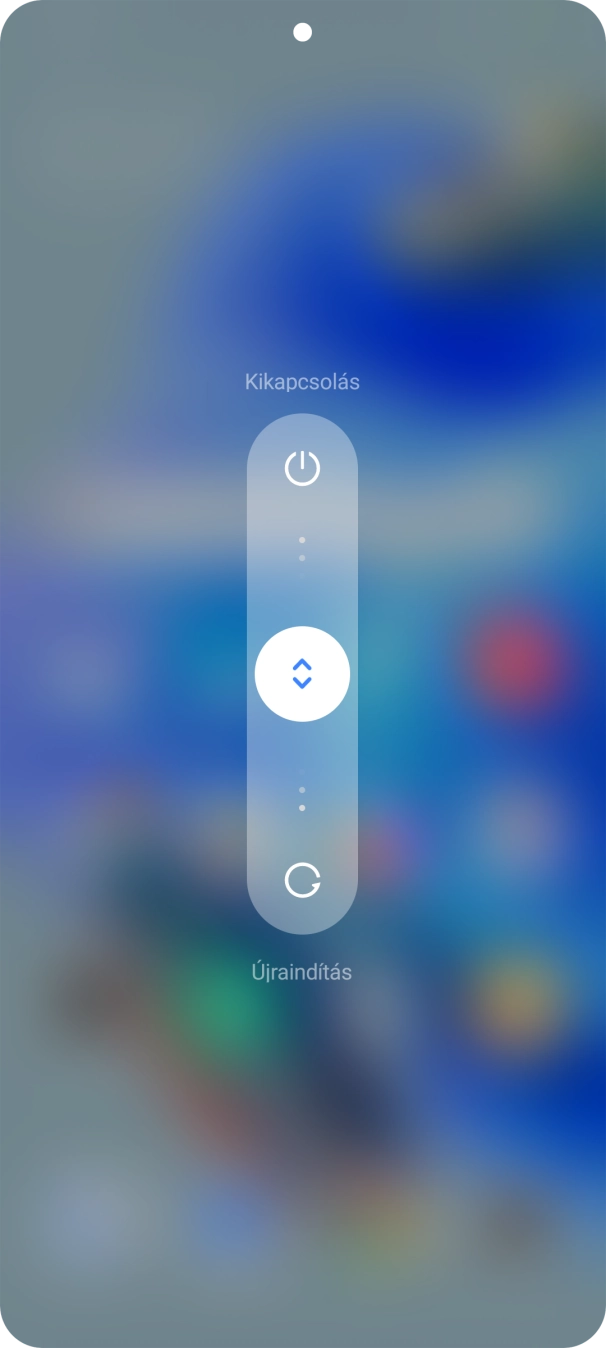 Húzd az ujjad felfelé a Kikapcsolás ikonra. Húzd az ujjad felfelé a Kikapcsolás ikonra.