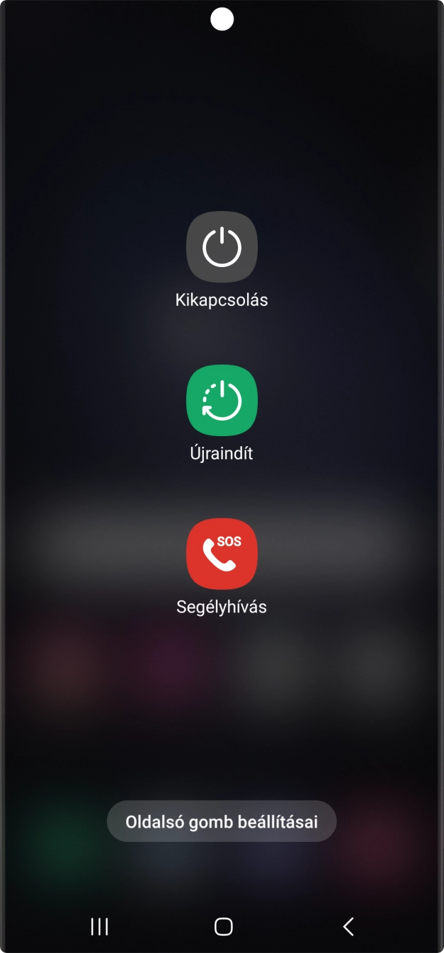 Válaszd a Kikapcsolás lehetőséget. Válaszd a Kikapcsolás lehetőséget.