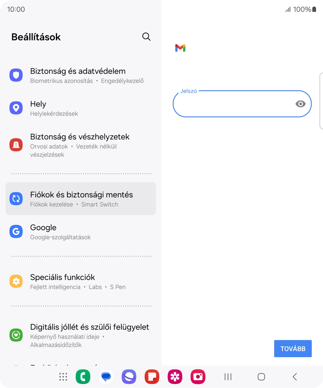Válaszd a TOVÁBB lehetőséget.