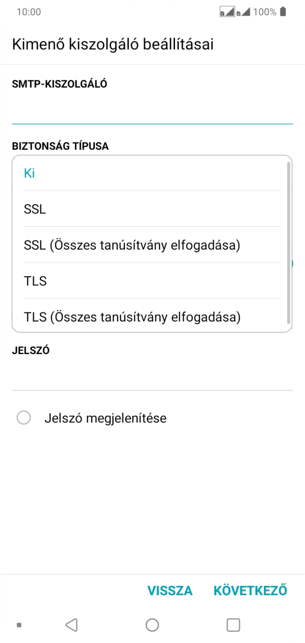 A funkció kikapcsolásához válaszd a Ki lehetőséget.