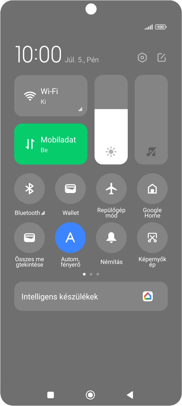 Kattints az adatkapcsolatok ikonra a funkció be- vagy kikapcsolásához.
