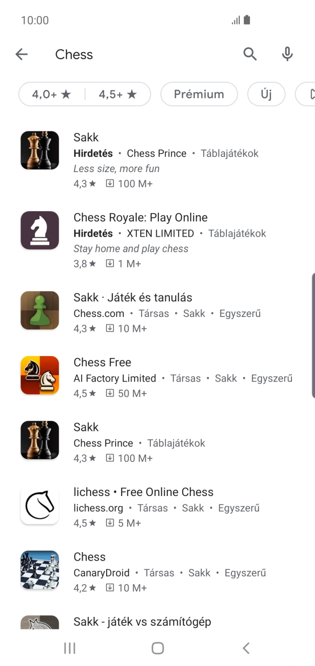 Kattints a kívánt alkalmazásra.