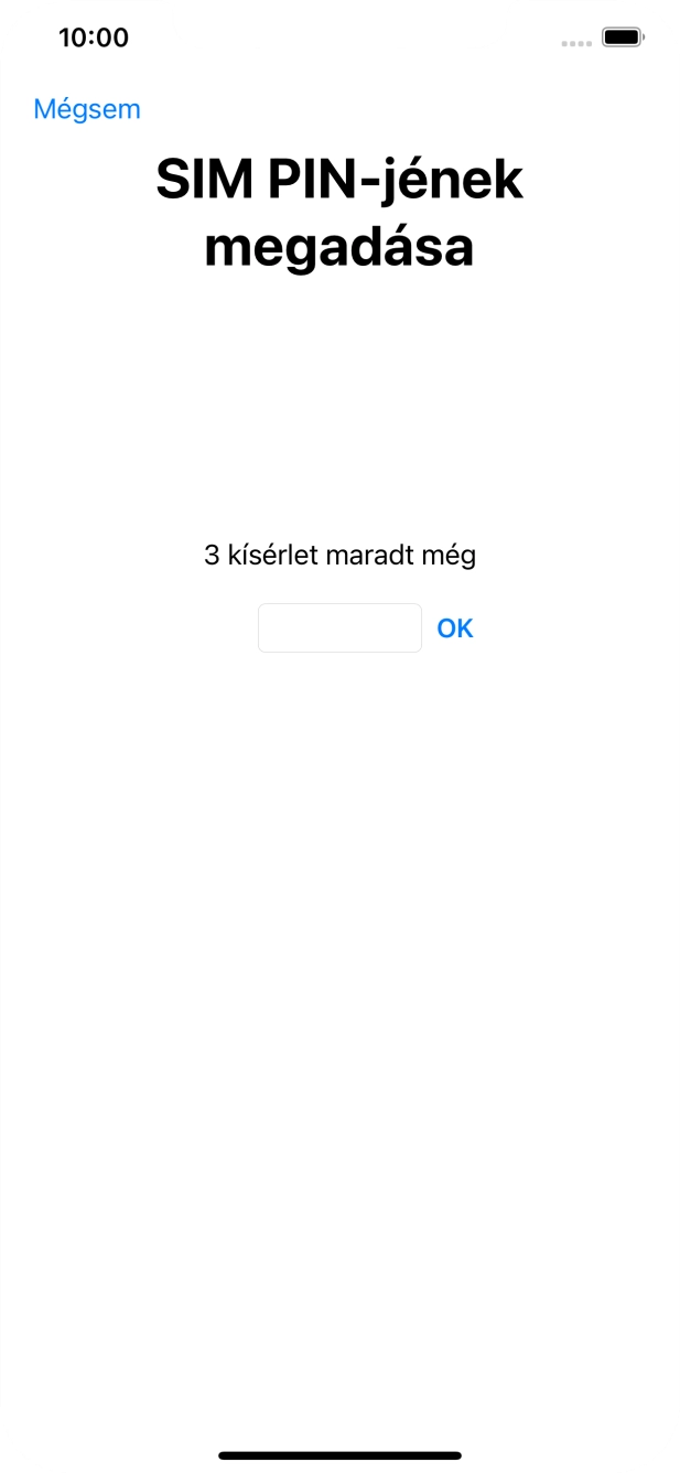 Amennyiben a SIM-kártyád zárolva van, írd be a PIN-kódodat, és válaszd az OK lehetőséget.