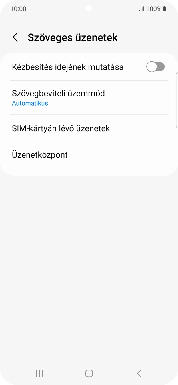 Válaszd az Üzenetközpont lehetőséget.