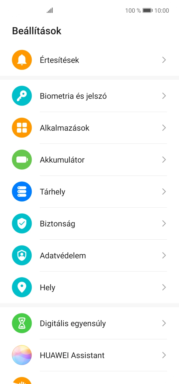 Válaszd a „Biometria és jelszó” lehetőséget.